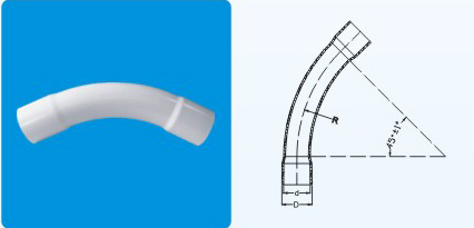 Bends 45° White(medium duty,UV resistence)